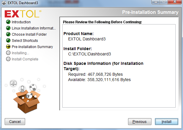 Choose Cleo EXTOL Dashboard 3.1 Installation Directory