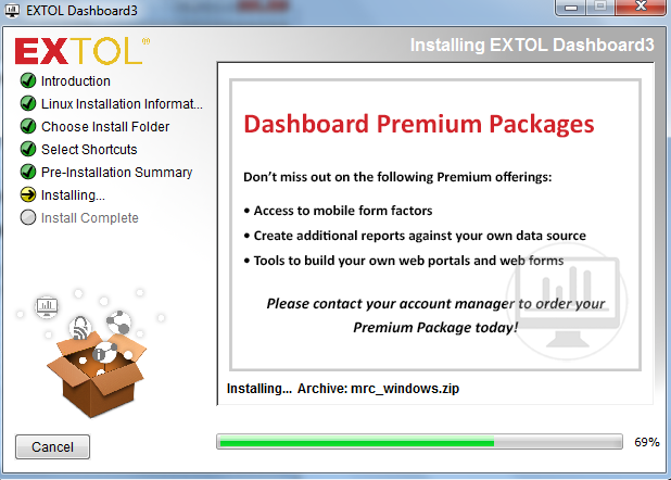 Installing Cleo EXTOL Dashboard 3.1 Premium Package