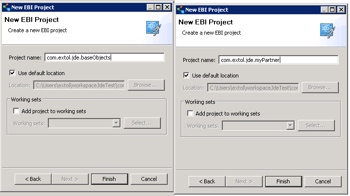 Cleo Clarify Create 2 new EBI 3 projects