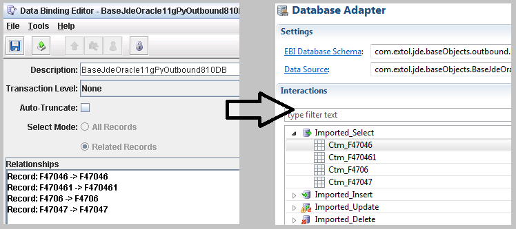 EXTOL Business INtegrator (EBI) 3 2.6 database adapter comparison to 3.1 x12 enveloper